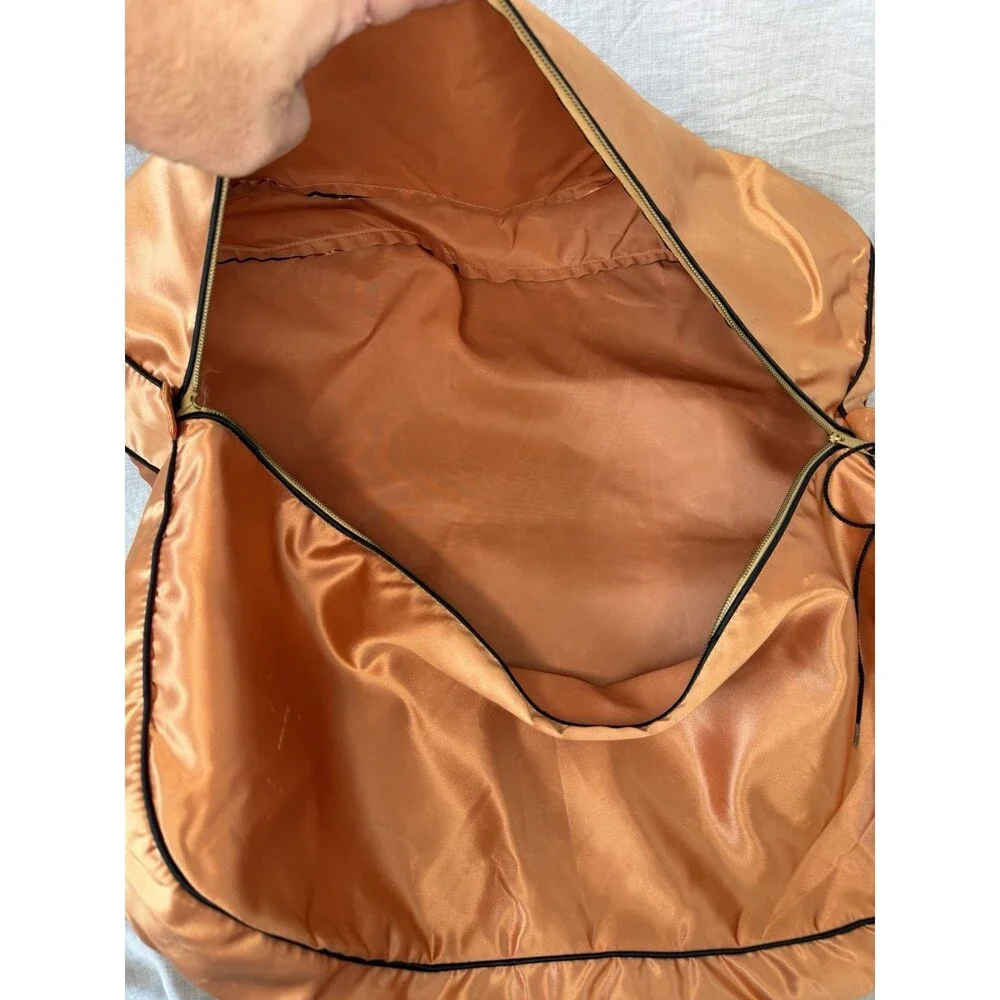 Vintage Garment Bag Satin With Zipper For Shirts Jackets Furs  L 26